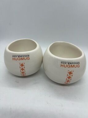 Max Brenner Hot Chocolate Hug Mugs Set of 2 Preowned